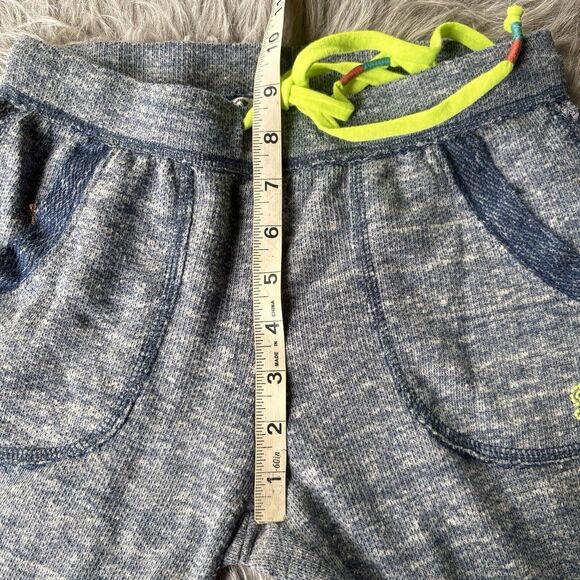 Miss Me Pants Sz M Lounge Blue Sweatpants Embroidered Terry Boho Cotton Colorful - Picture 10 of 10